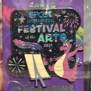2026 WDW Epcot Festival of the Arts Figment Glitter Pin Limited Release